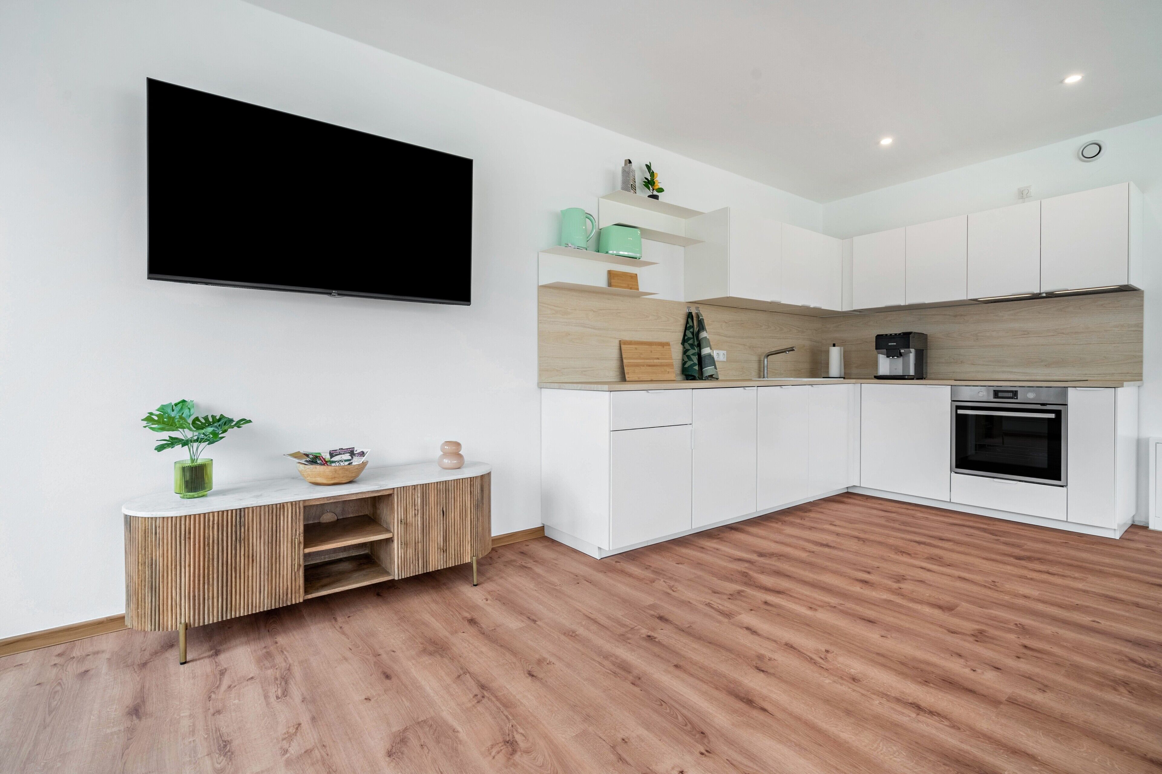 Fridge, oven, stovetop, dishwasher