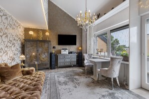 TV, DVD player, stereo