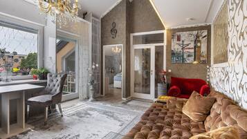 TV, DVD player, stereo