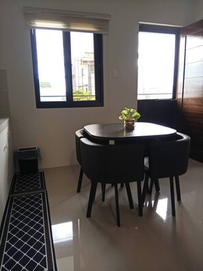 Room, Multiple Bedrooms, Balcony | Dining room