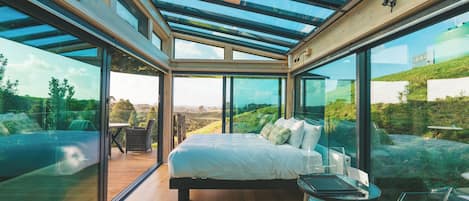 Luxury-Ferienhütte (Rewarewa PurePod) | Hochwertige Bettwaren, Bettwäsche