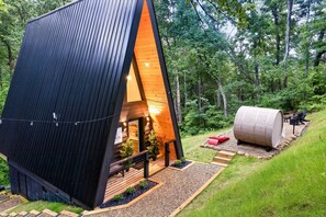 Exterior - Treehouse A-Frame, Sauna, Mini Golf, Fully Stocked (Sevierville)