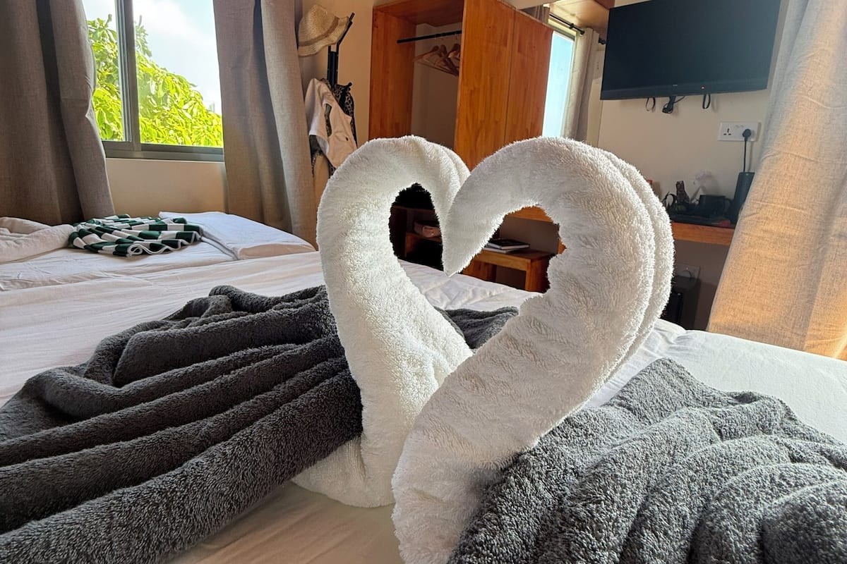 Family Double or Twin Room, Balcony | Desk, laptop workspace, blackout drapes, iron/ironing board