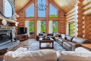 TV, fireplace, video games, table football