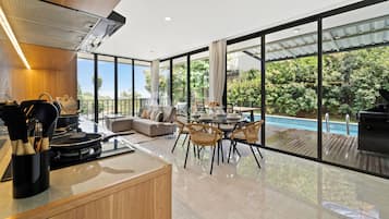 Villa, 3 Bedrooms, City View | Living area | 60-inch Smart TV with cable channels, Netflix, streaming services