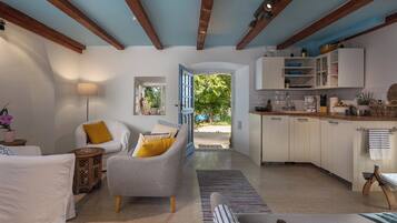 Standard House, 1 Bedroom, Sea Facing (La Rocca Duo - Hidden In Istria) | Private kitchenette | Fridge, stovetop, electric kettle, cookware/dishes/utensils