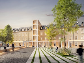 Vista frontal de la propiedad