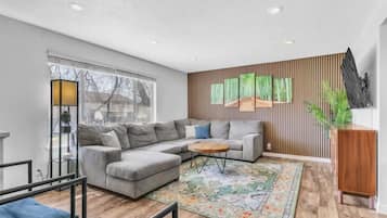 Smart TV, video games, foosball, music library