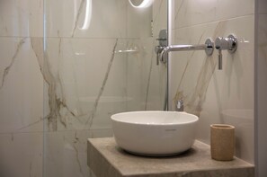 Junior Suite, Balcony, Sea View | Desk, laptop workspace, blackout drapes, iron/ironing board - Corfelia Seaview Suites (Corfu)
