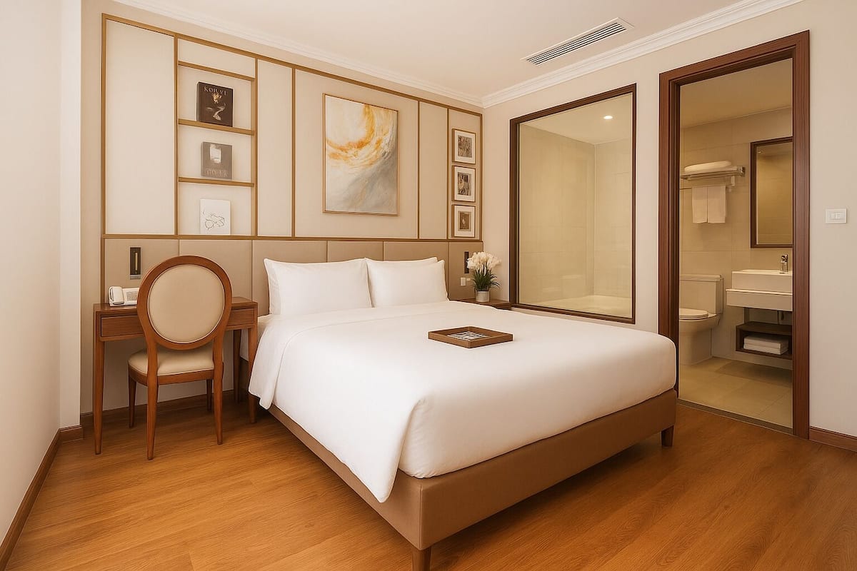 Deluxe Double or Twin Internal Window | Egyptian cotton sheets, premium bedding, down duvets, pillow-top beds