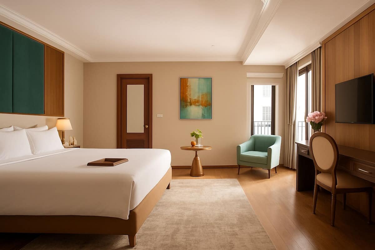 Executive with Balcony | Egyptian cotton sheets, premium bedding, down duvets, pillow-top beds