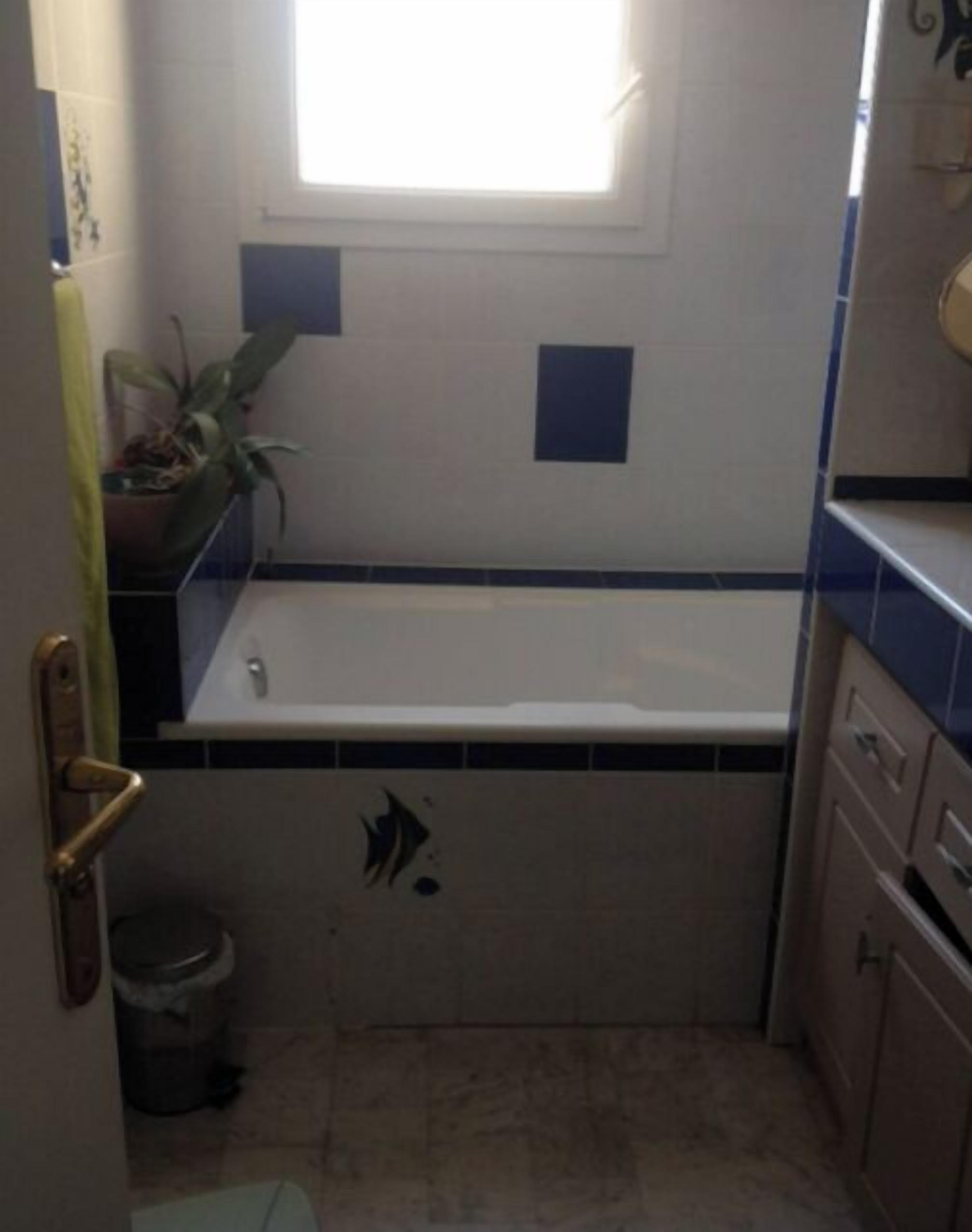 Ducha, secador de pelo, toallas, jabón