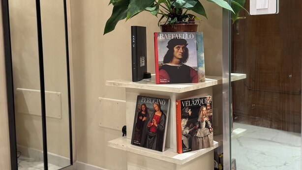Eine Buchausstellung mit Büchern von RAFFAELLO, PERUGINO, VELÁZQUEZ und MANTEGNA.