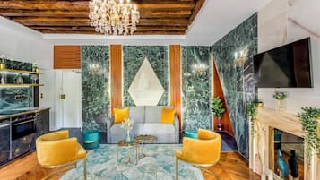Apartment, City View | Living area