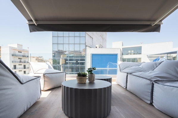Luxury Apartment, City View | Terrace/patio