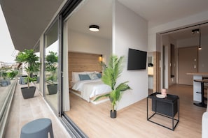 Premium Apartment, City View | Living area | 47-inch TV with cable channels