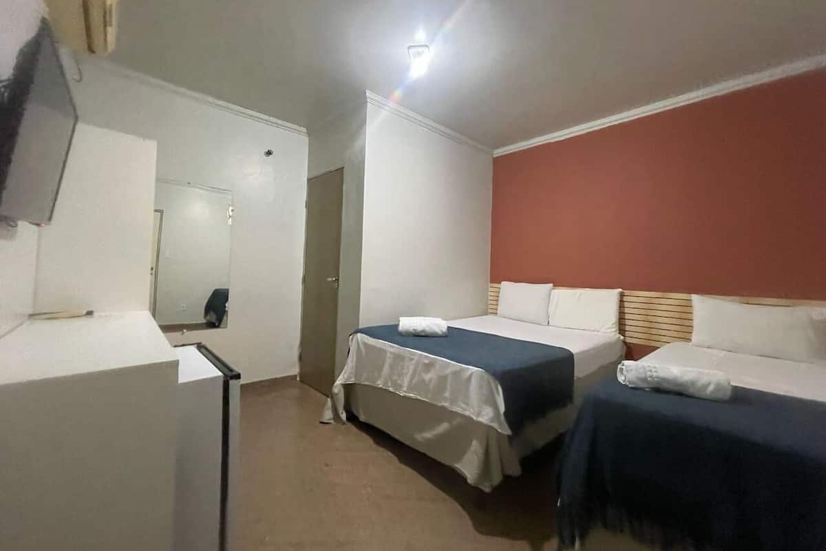 Laptop workspace, free WiFi, bed sheets