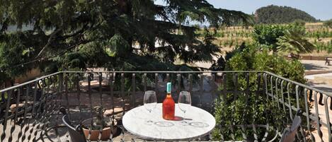 Quarto casal ou duplo superior, varanda, vista para o vinhedo | Terraço/pátio