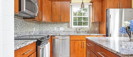 Microwave, oven, stovetop, dishwasher