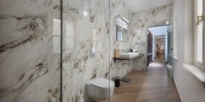 Deluxe Apartment, 2 Bedrooms, Non Smoking | Bathroom | Free toiletries, hair dryer, towels, soap - Kaiserstein Palace Apartments (Prague)