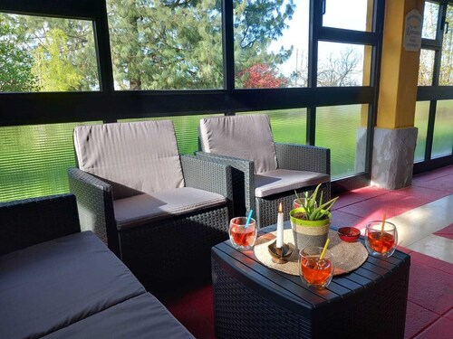 Large house in the countryside, relax a few miles from highways.Large garden