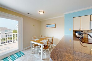Dining - Serene Canal front condo w/Balcony, WiFi, AC & community pool access (Ocean City)