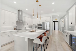 Fridge, microwave, oven, stovetop - NEW Beachfront Condo w Premium Master, PVT Balcony & Upscale Amenities (Melbourne Beach)