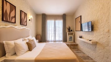 Deluxe Double Room, Terrace, City View | Premium bedding, minibar, free WiFi, bed sheets