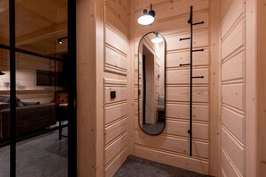 Deluxe-Chalet, Bergblick | Wohnbereich