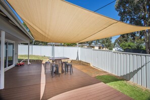 Deck with plenty of shade to enjoy the outdoors
