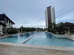 Shared Dormitory, 2 Bedrooms, Accessible, Pool View | Pool | Outdoor pool - Room-spacious Fully Furnished 2BR Condo (Lapu-Lapu)