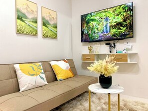 Condo, 1 chambre, accessible aux personnes à mobilité réduite, fumeur | Salle de séjour