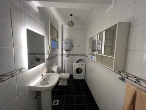 Towels, soap, toilet paper