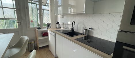 Microwave, oven, stovetop, dishwasher