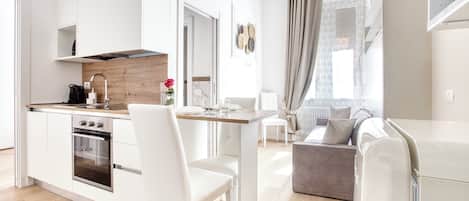 Apartment, 1 Double Bed with Sofa bed | Living area | 32-inch flat-screen TV with cable channels, TV