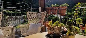 Rural house with large garden and vegetable garden in the mountains