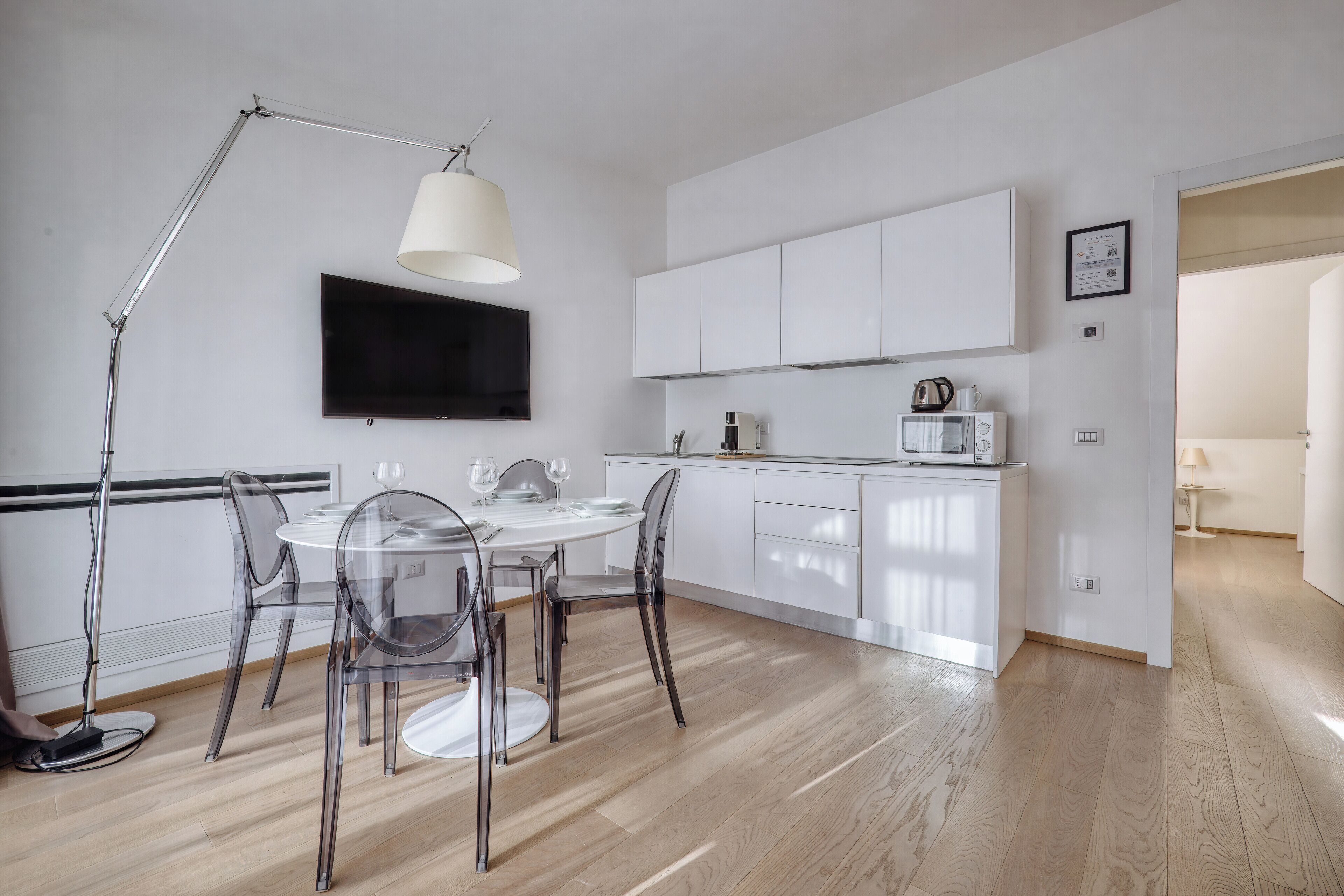 Apartment, 1 King-Bett und Schlafsofa | Eigene Küche | Kühlschrank, Mikrowelle, Herdplatte, Wasserkocher mit Kaffee-/Teezubehör