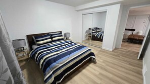 2 bedrooms, iron/ironing board, WiFi, bed sheets