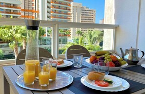 Comfort-Apartment, Balkon, Gartenblick | Balkon