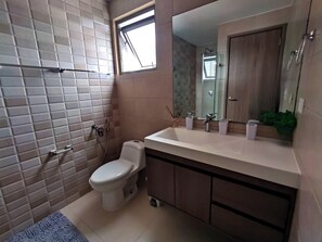 Handdoeken, zeep, toiletpapier