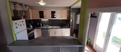 Microwave, oven, stovetop, dishwasher
