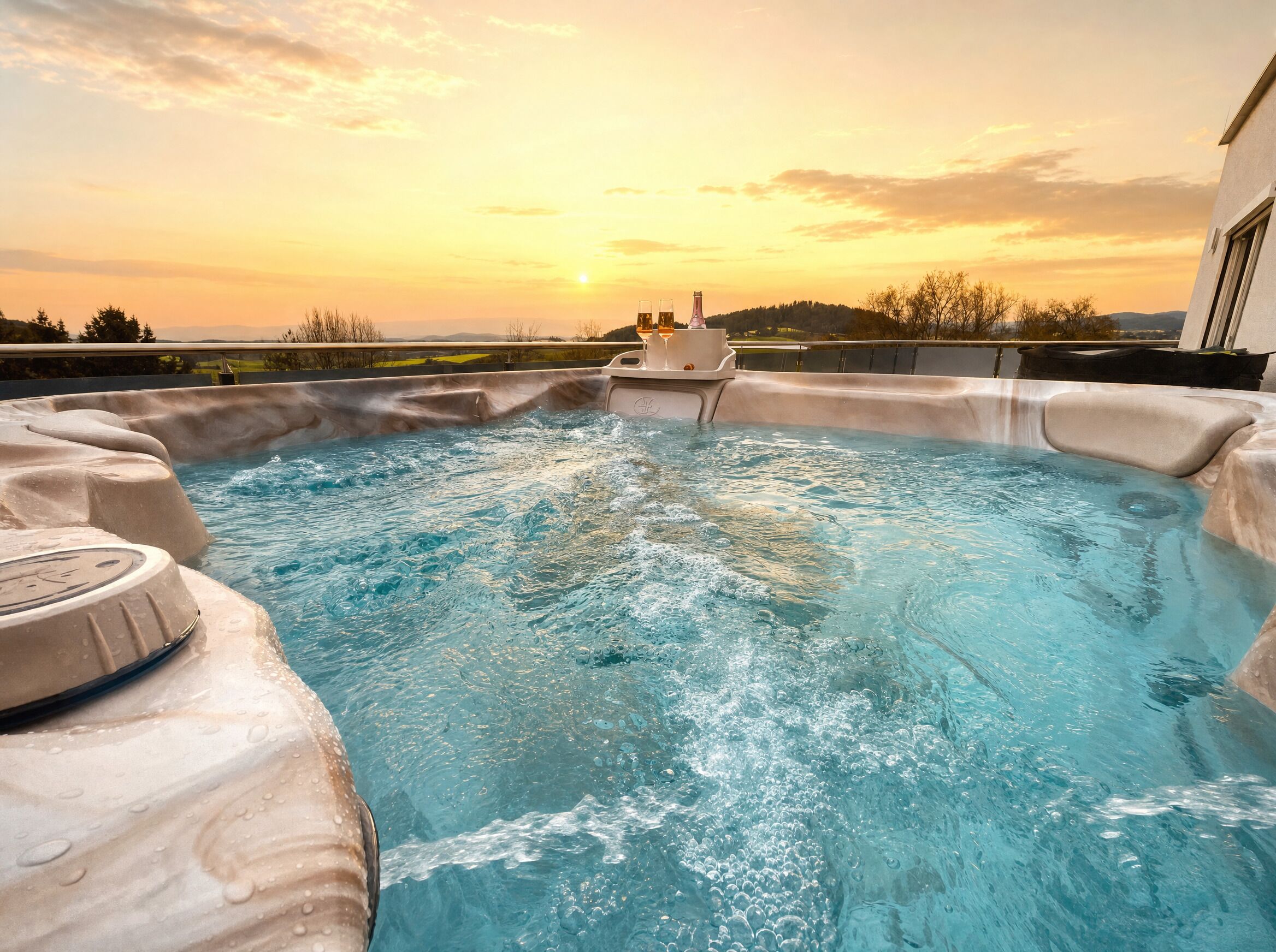 Outdoor spa tub