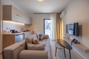 Standard Apartment, Multiple Beds, Non Smoking, Balcony | Hypo-allergenic bedding, in-room safe, desk, laptop workspace - Sokio Attiki Hotel, Bw Premier Collection (Athens)