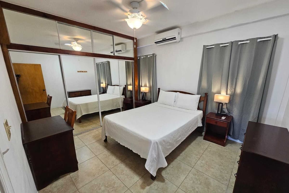 Blackout curtains, iron/ironing board, free WiFi
