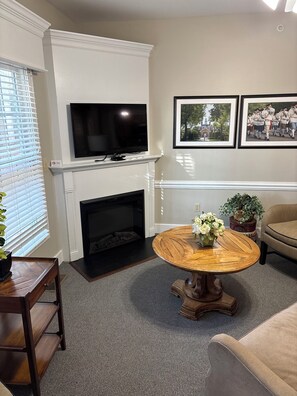 Smart TV, DVD player, video library, computer monitors