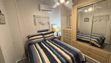 1 bedroom, iron/ironing board, bed sheets