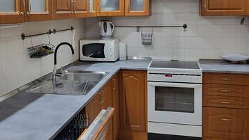 Microwave, oven, stovetop, dishwasher