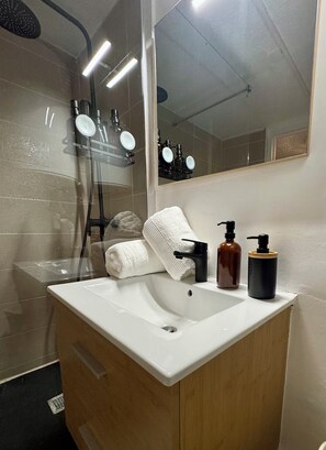 Towels, soap, toilet paper