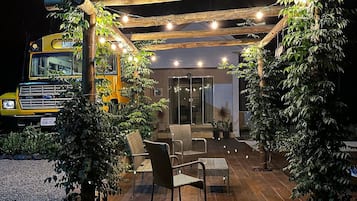 Honeymoon Cabin, Jetted Tub | Terrace/patio