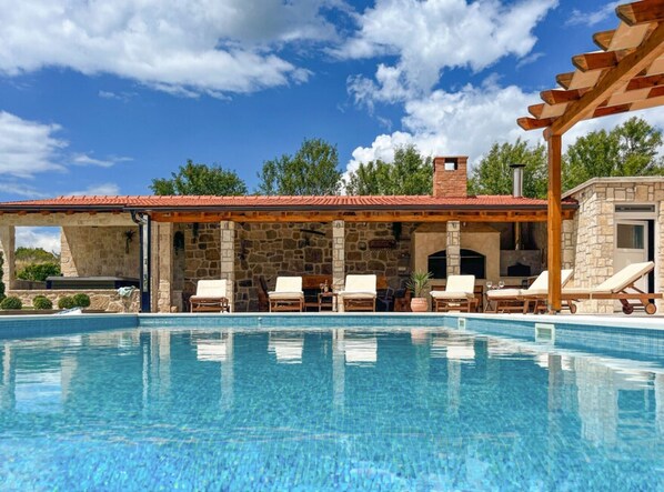 A heated pool